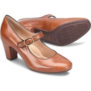 Sofft Leslie Mary Jane Pump Leather Heels Brown Comfort Women’s Shoes Size 9M